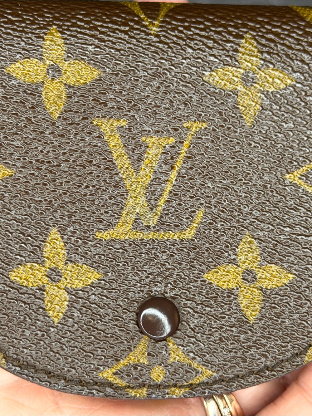 Louis Vuitton Monogram Coin Wallet Vintage Snap Pouch Brown LV Authentic - Picture 2 of 13